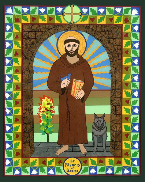 St Francis Of Assisi Icon Painting By David Raber