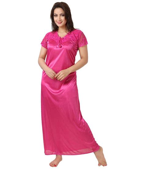 Buy Pinnacle Pink Long Nighty Online At Best Prices In India Snapdeal
