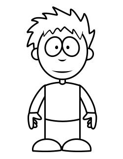 boy cartoon coloring pages  getcoloringscom  printable