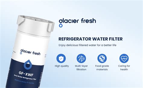 Glacier Fresh Xwf Replacement For Ge Xwf Refrigerator Water Filter Pack
