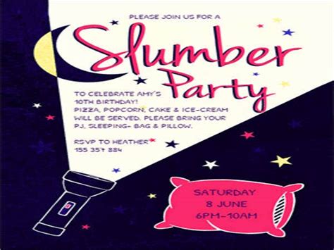 slumber party invitation designs templates psd ai