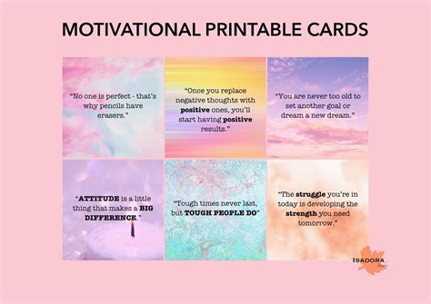 motivational printable cards etsy