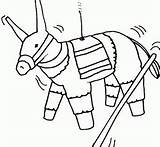 Cinco Pinata Donkey sketch template
