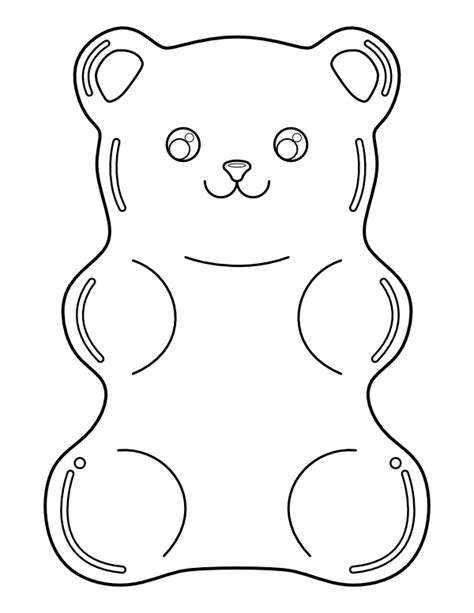 printable gummy bear coloring page