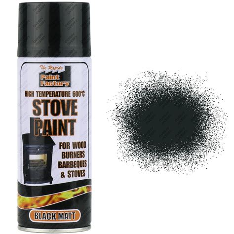 ml heat resistant matt black spray paint stove exhaust high temperature  ebay