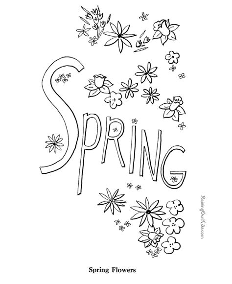 spring coloring pages