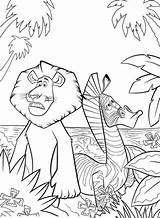 Coloring Madagascar Pages Marty Alex Drawing Kids Animal sketch template