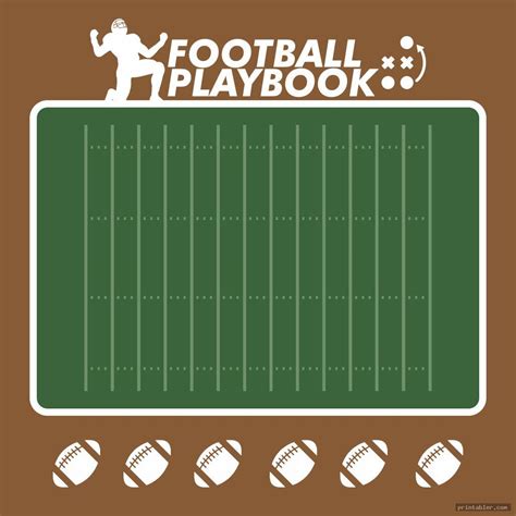 blank football playbook sheets printable printablercom