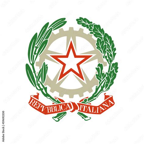 vettoriale stock stemma della repubblica italiana adobe stock