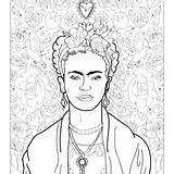 Frida Kahlo sketch template