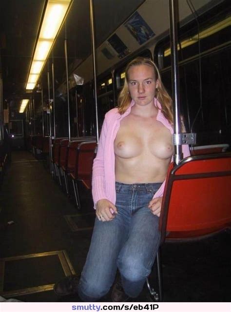 public publictransport publictransportation flash flashing train trainflash tits boobs
