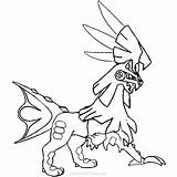 Psyduck Xcolorings Silvally Lycanroc Midnight sketch template
