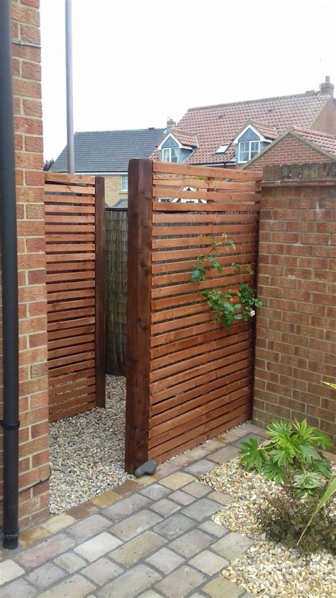 contemporary slatted fencing panels fencing sheds garden rooms dodds est