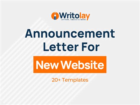 website announcement letter  templates writolay