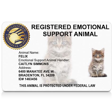 registered emotional support animal id card esa cat id card lupongovph