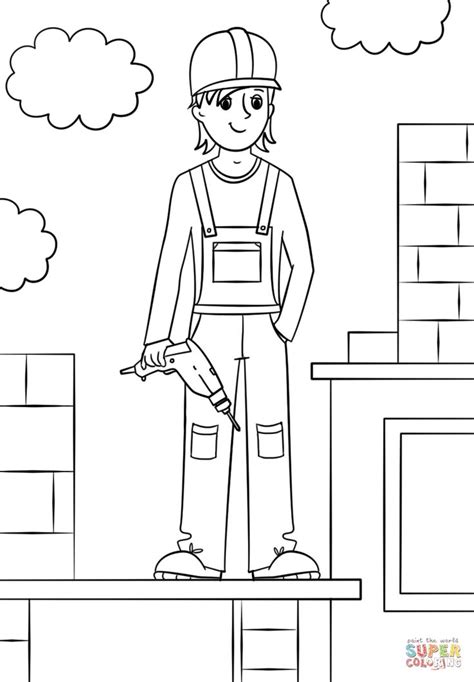 amazing construction worker coloring page coloring pages coloring