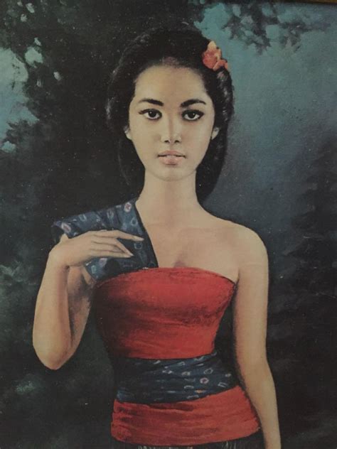 Lukisan Wanita Canvas Bung Karno Reproduksi Desain And Kerajinan Tangan