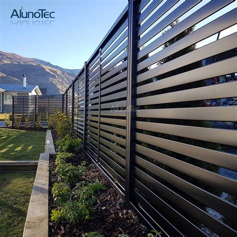 alunotec outdoor windproof aluminium balcony security vertical louver fence panels profile slat
