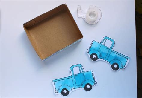 blue truck craft  kids story play