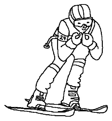 sports coloring pages skiing coloring pages