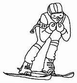 Coloring Pages Skiing Skier Clipart Supplies Color Slalom Clipground 20coloring 20supplies 20pages Sports Clip sketch template