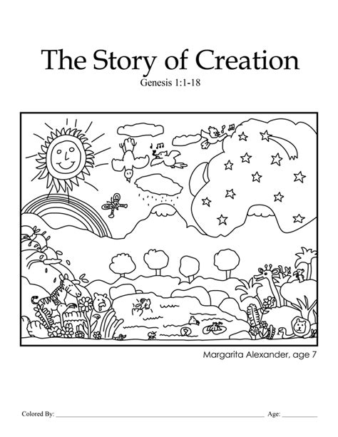 creation coloring pages  preschoolers creation genesis