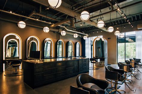 hair salon styling stations  interior design  michael salon