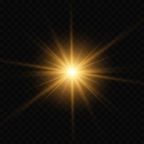 premium vector gold glowing light burst burst  transparent