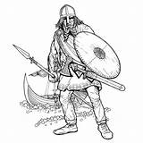 Viking Coloring Pages Drawing Printable Line Characters Getdrawings sketch template