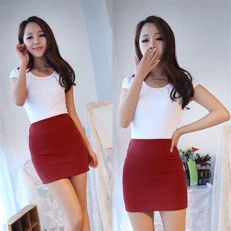 women sexy mini skirt slim seamless stretch tight short pencil skirt candy dress ebay