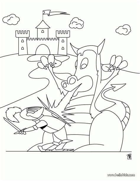 coloring pages knights  dragons coloring home
