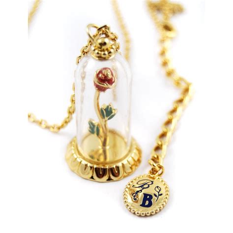 beauty   beast rose necklace  disney couture disney couture jewelry disney jewelry