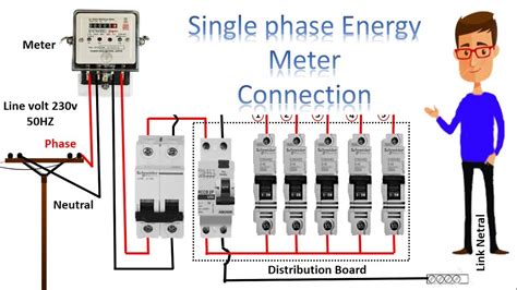 single phase meter wiring diagram energy meter energy meter