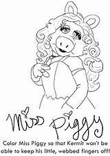 Coloring Piggy Miss Pages Book 2009 December sketch template