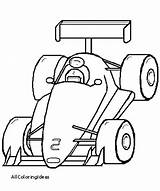 F1 Coloring Pages Car Getcolorings Racing Colouring sketch template