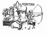 Scout Scouts Scouting Border Cub Clipartix sketch template