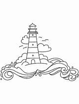 Lighthouse Light Lighthouses sketch template