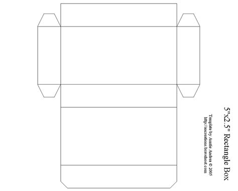 rectangle box template printable box template printable paper box