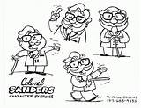 Cartoon Chicken Coloring Sanders Colonel Kfc Fried Library Would Buy 2010 Character May Popular sketch template