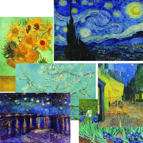 Creanoso Vincent Van Gogh Famous Paintings Poster 24 Pack A3 Size