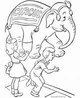 Circus Coloring Pages Sheets Print Color Printable Kids Elephant Fun Help Parade Printing sketch template