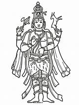 Shiva Vishnu Coloriage Dessin Clipartmag Designlooter Inde sketch template