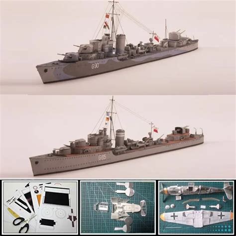 hot  paper model battleships polish destroyer piorun orkan