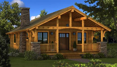 single story log cabin house plans
