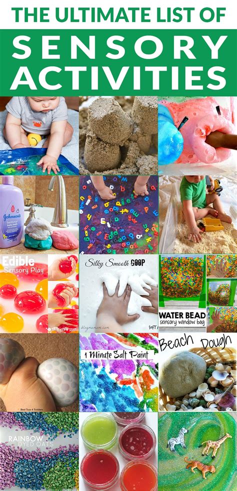 ultimate list  sensory activities  kids meraki mother