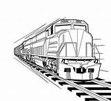 Locomotive Trains Bnsf Everfreecoloring Colorluna sketch template