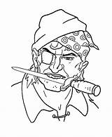 Coloring Pirate Sparrow Pirata Fluch Karibik Faca Bluebonkers Tudodesenhos Kostenlos sketch template