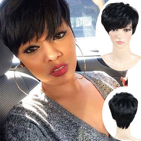 2016 short pixie cut short wigs for black women cheap synthetic wigs