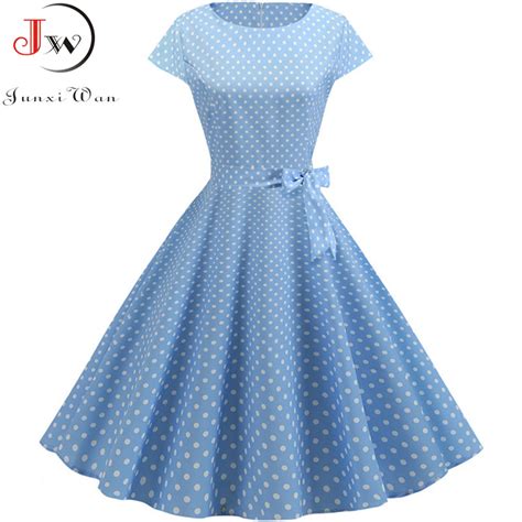 Women Summer Dresses 2019 Robe Vintage 1950s 60s Pin Up Big Swing Party