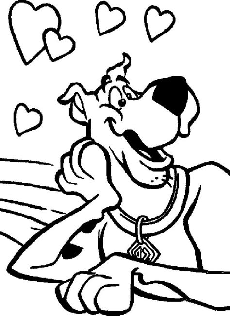 scooby doo valentine coloring pages scooby doo coloring pages